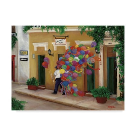 Betty Lou 'Balloons On The Calle' Canvas Art,14x19